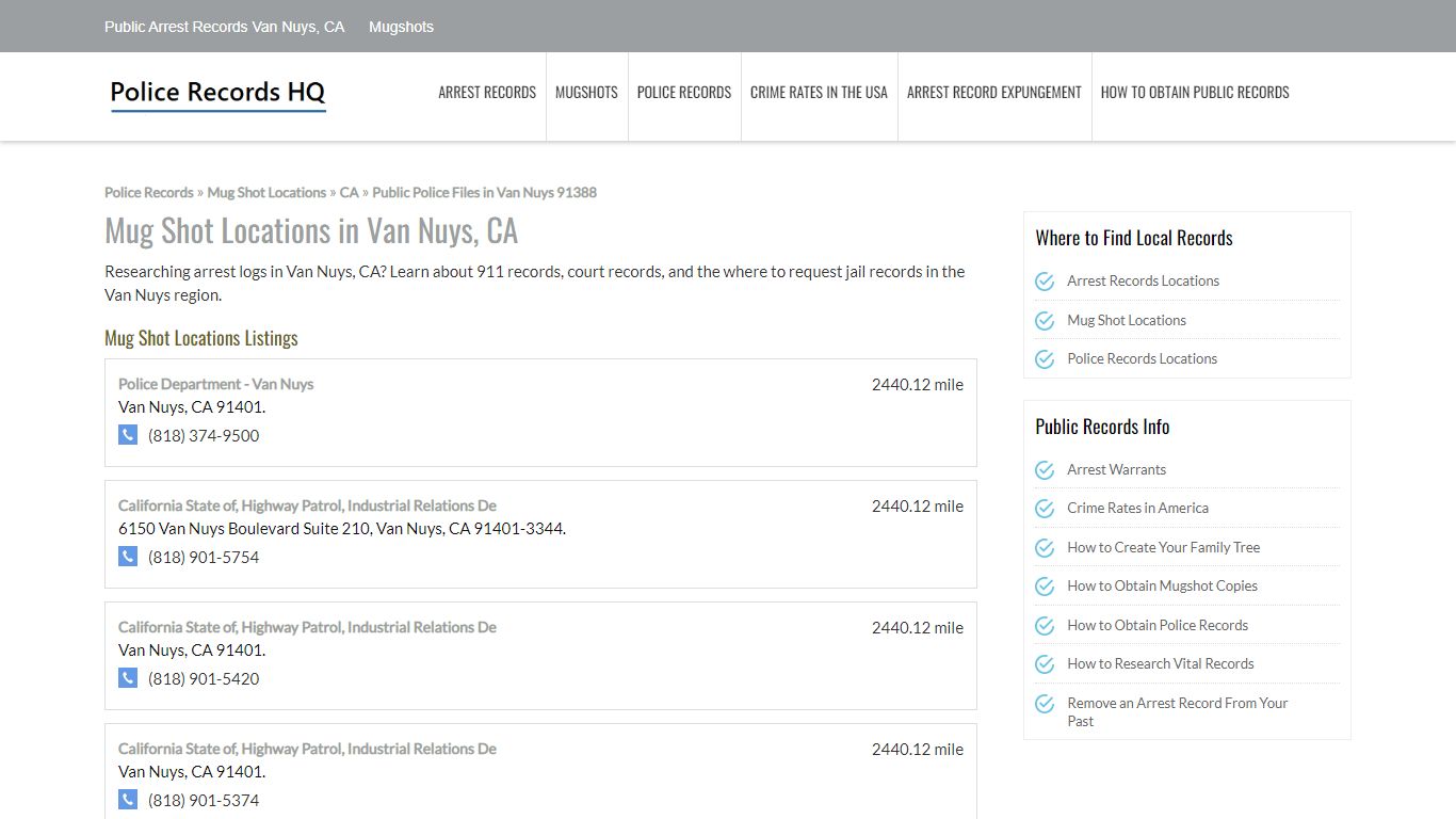 Public Arrest Records Van Nuys, CA - Mugshots